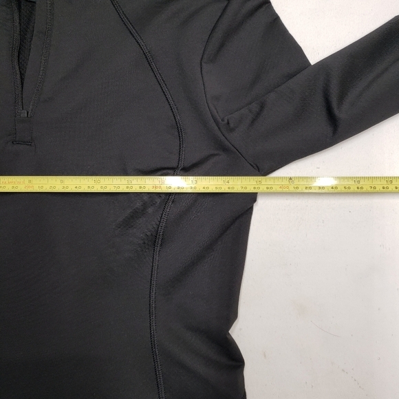 Athleta Black 1/4 Zip Long Sleeve Pullover Jacket Top Back Pocket Size XXS - Picture 10 of 13